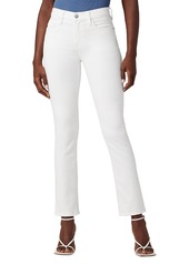 Hudson Jeans Hudson Nico Mid Rise Straight Ankle Jeans in White