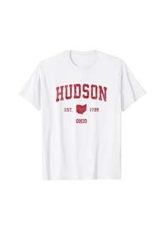 Hudson Jeans Hudson Ohio OH Vintage Sports Design Red Print T-Shirt