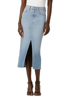 Hudson Jeans Hudson Reconstructed Denim Midi Skirt