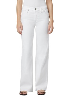 Hudson Jeans Hudson Rosie High Rise Wide Leg Jeans in White Lily