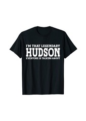 Hudson Jeans Hudson Surname Funny Team Family Last Name Hudson T-Shirt