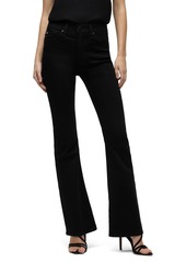 Hudson Jeans HUDSON Women's Barbara High Rise Bootcut Jean Black with Flap