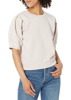 Hudson Jeans Women's Puff Sleeve Sweatshirt  L