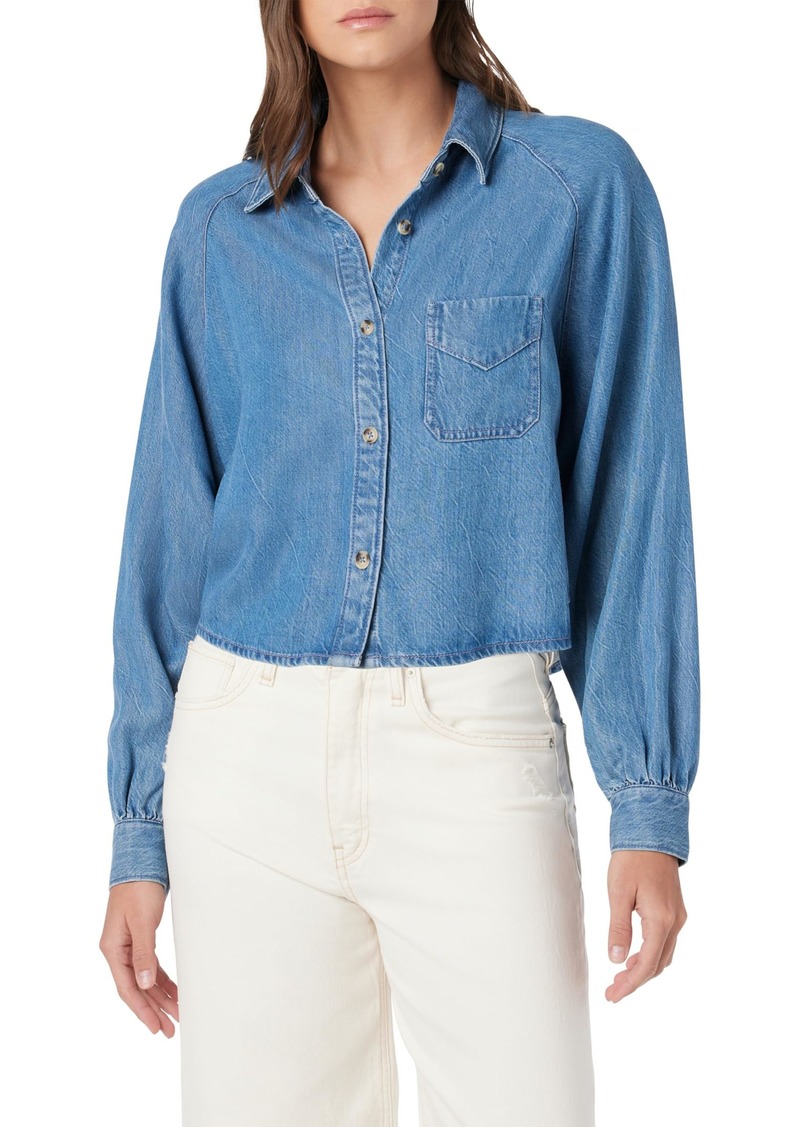 Hudson Jeans HUDSON Women's Raglan Balloon Sleeve Button Down Shirt