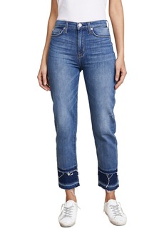 Hudson Jeans Women's Zoeey HIGH Rise Straight Crop Double Step Hem 5 Pocket Jean