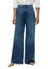 Hudson Jeans James Petite High-Rise Wide-Leg Jeans