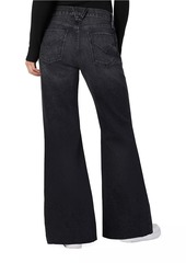 Hudson Jeans Jodie High-Rise Distressed Wide-Leg Jeans