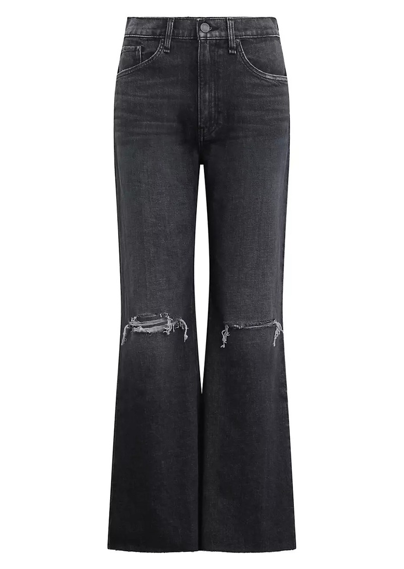 Hudson Jeans Jodie High-Rise Distressed Wide-Leg Jeans