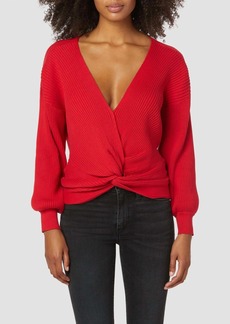 Hudson Jeans Knotted Sweater In Red Race Car