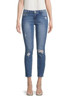 Hudson Jeans Krista Low-Rise Distressed & Cropped Skinny Jeans