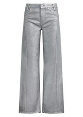 Hudson Jeans Lexi Metallic High-Rise Stretch Wide-Leg Jeans