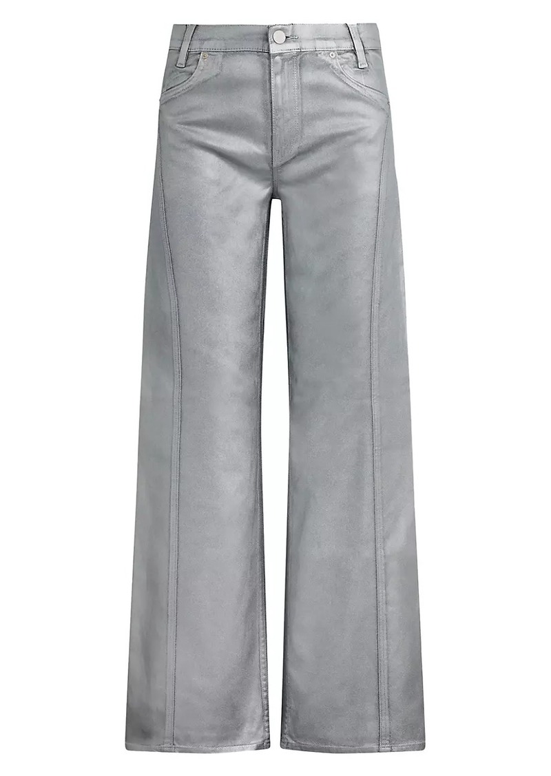 Hudson Jeans Lexi Metallic High-Rise Stretch Wide-Leg Jeans