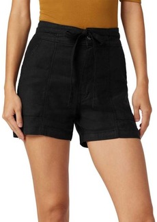 Hudson Jeans Linen-Blend Denim High-Rise Shorts