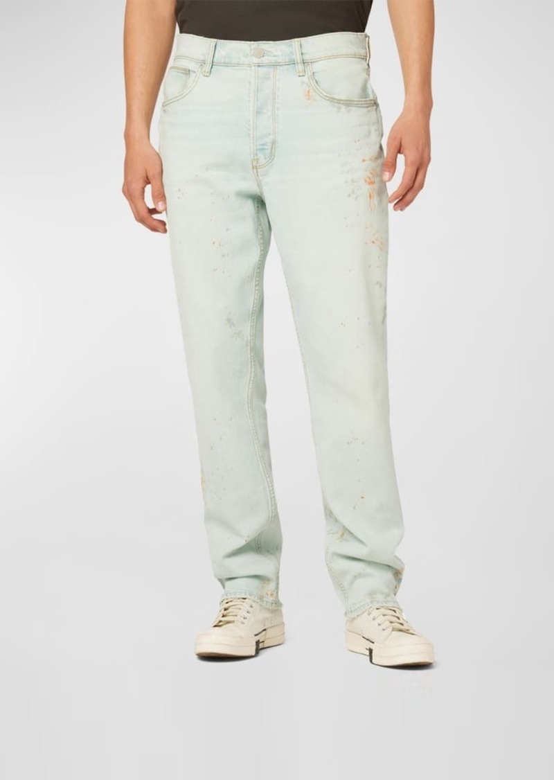 Hudson Jeans Men's Reece Splatter Denim Straight Leg Jeans