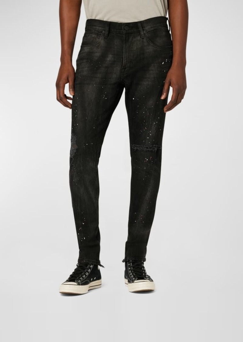 Hudson Jeans Men's Zack Paint-Splattered Skinny Jeans 