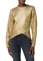 Hudson Jeans Merino Wool Blend Metallic Sweater
