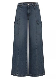 Hudson Jeans Mid-Rise Wide-Leg Cargo Jeans