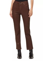 Hudson Jeans Nico Mid-Rise Coated Stretch Straight-Leg Ankle Jeans