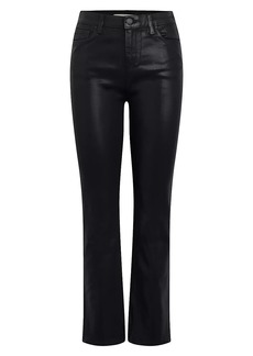 Hudson Jeans Nico Mid-Rise Coated Stretch Straight-Leg Ankle Jeans