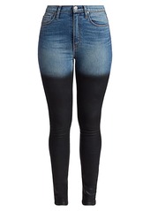 Hudson Jeans Ombre High-Rise Skinny Jeans