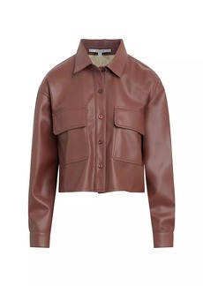 Hudson Jeans Oversized Faux-Leather Shirt