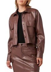 Hudson Jeans Oversized Faux-Leather Shirt