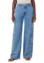 Hudson Jeans Petite High-Rise Cargo Wide-Leg Jeans