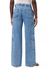 Hudson Jeans Petite High-Rise Cargo Wide-Leg Jeans