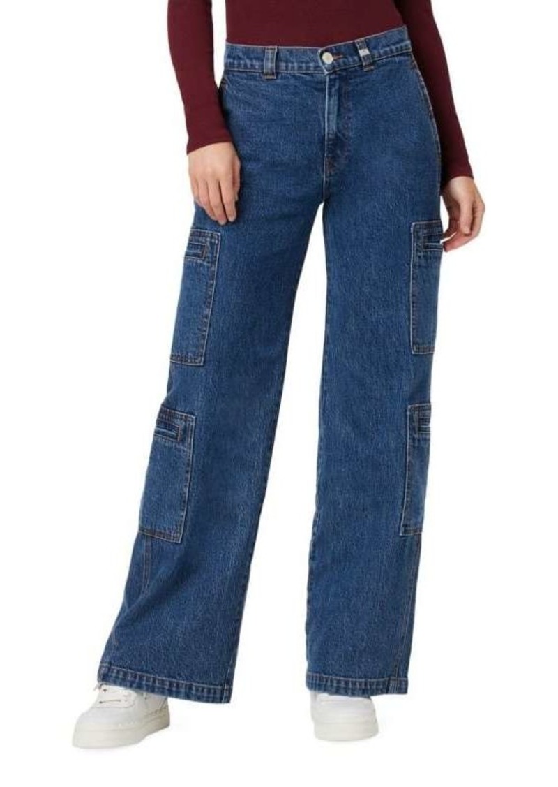 Hudson Jeans Petite Mid Rise Wide Leg Jeans