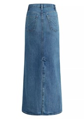 Hudson Jeans Reconstructed Denim Midi-Skirt