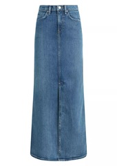 Hudson Jeans Reconstructed Denim Midi-Skirt