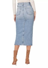 Hudson Jeans Reconstructed Denim Midi-Skirt
