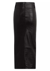 Hudson Jeans Reconstructed Faux Leather Midi-Skirt