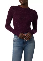 Hudson Jeans Ribbed Wool Cut-Out Sweater