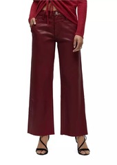 Hudson Jeans Rosie Coated High-Rise Stretch Wide-Leg Jeans