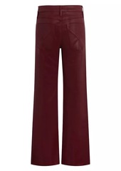 Hudson Jeans Rosie Coated High-Rise Stretch Wide-Leg Jeans