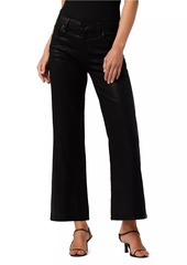 Hudson Jeans Rosie Coated High-Rise Wide-Leg Ankle Jeans