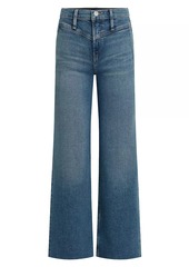 Hudson Jeans Rosie Cropped High-Rise Wide-Leg Jeans