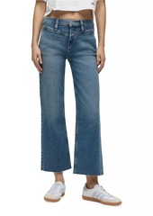 Hudson Jeans Rosie Cropped High-Rise Wide-Leg Jeans