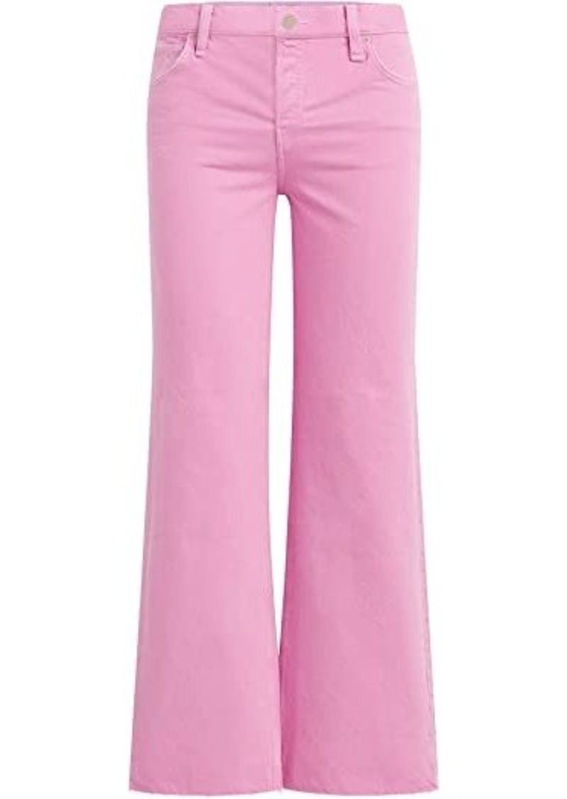 Hudson Jeans Rosie High-Rise Wide Leg Ankle with Covered Button Fly in Fuchsia Pink Clean