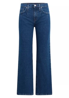 Hudson Jeans Rosie Low-Rise Pleated Cropped Flare Jeans