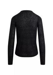 Hudson Jeans Ruched Fine-Knit Long-Sleeve Sweater