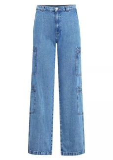 Hudson Jeans Sandlot High-Rise Straight-Leg Cargo Jeans