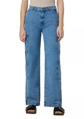 Hudson Jeans Sandlot High-Rise Straight-Leg Cargo Jeans