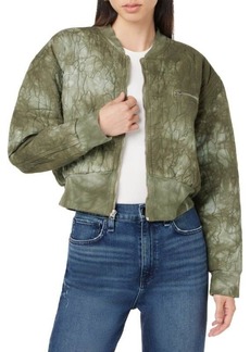Hudson Jeans Tie Dye Cotton Cropped Bomber Jacket