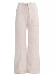 Hudson Jeans Tie-Waist Linen-Blend Trousers