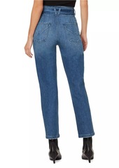 Hudson Jeans Utility Belted High-Rise Stretch Straight-Leg Ankle Jeans