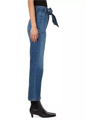 Hudson Jeans Utility Belted High-Rise Stretch Straight-Leg Ankle Jeans