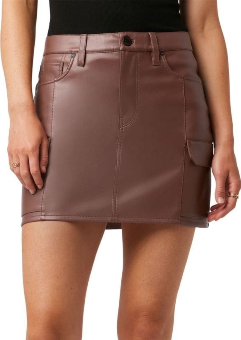 Hudson Jeans Viper Faux Leather Cargo Mini Skirt