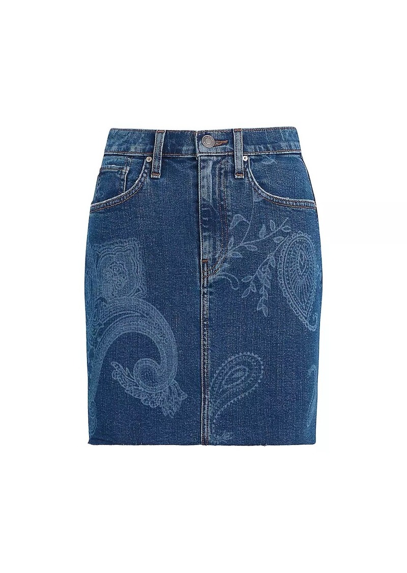 Hudson Jeans Viper Paisley Denim Miniskirt